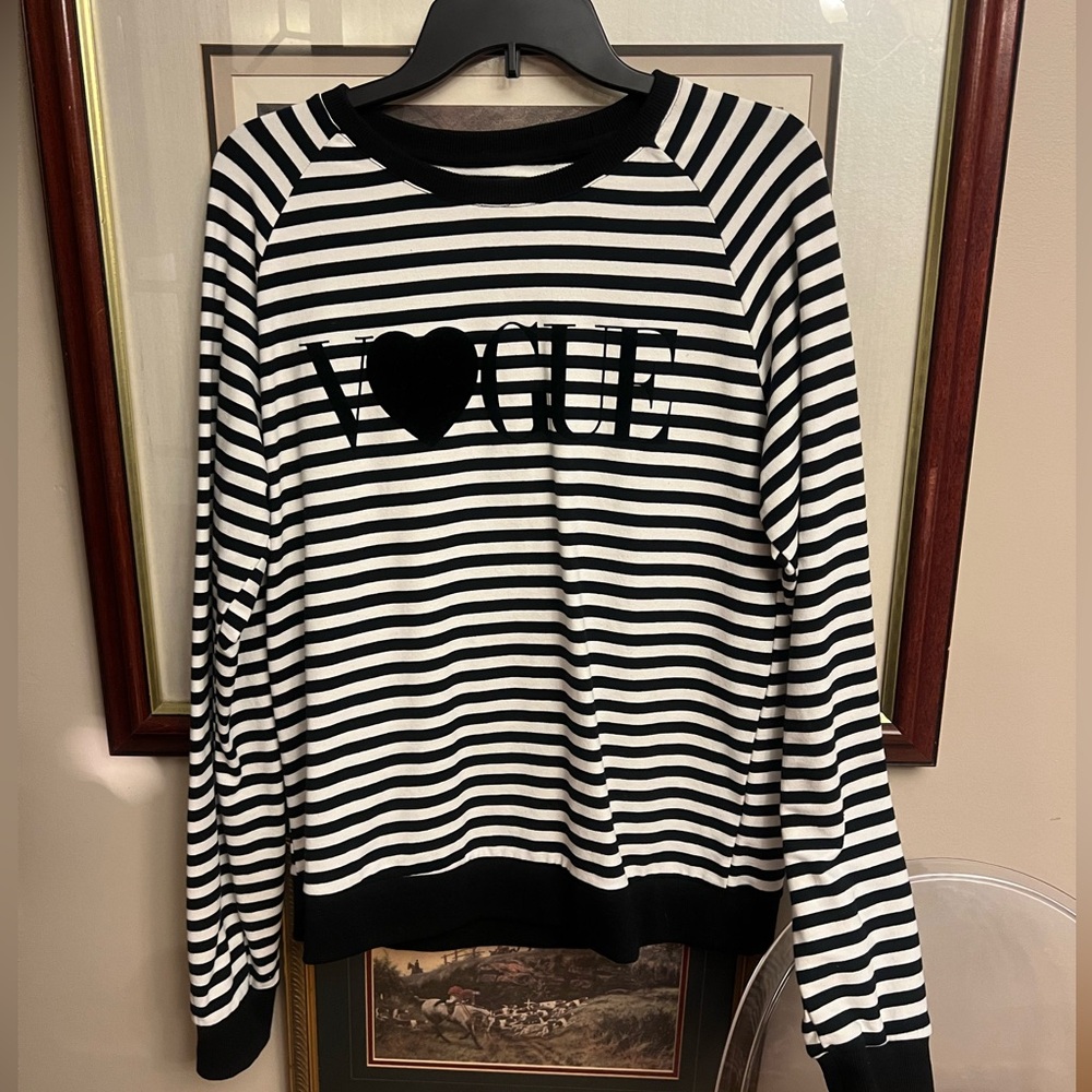 Ellandemm VOUGE Stripe Sweater Sz Lg